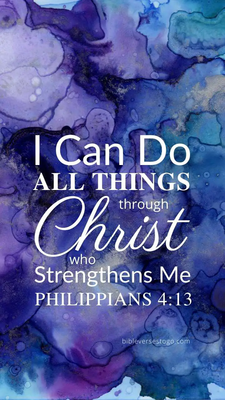 Purple Philippians 4:13 - Encouraging Bible Verses
