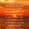 Christian Wallpaper - Red Sunrise Luke 1:78-79