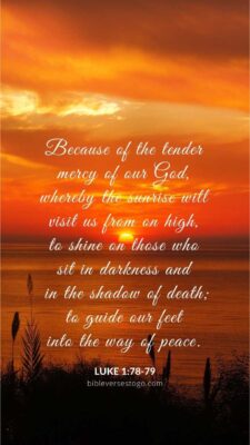 Red Sunrise Luke 1:78-79 – Encouraging Bible Verses