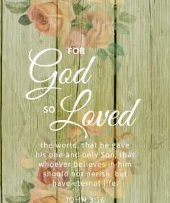 Christian Wallpaper – Floral Wood John 3:16