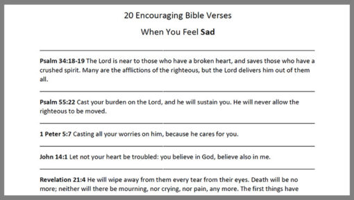 Sadness Bible Verses