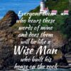 Christian Wallpaper - Sea Rocks Matthew 7:24