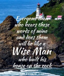 Christian Wallpaper - Sea Rocks Matthew 7:24