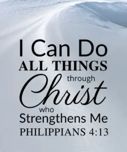 Christian Wallpaper – Snow Trail Philippians 4:13