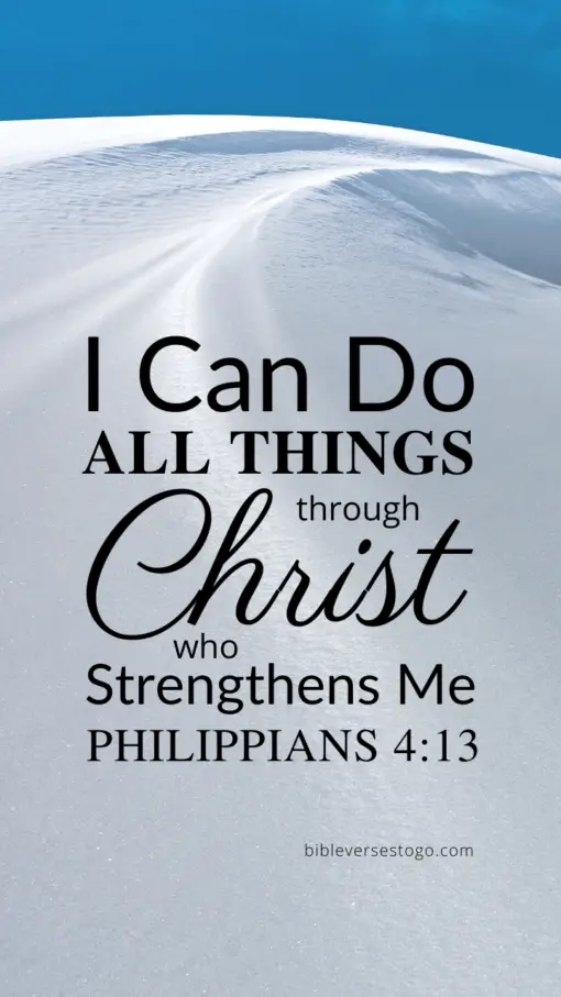 Christian Wallpaper – Snow Trail Philippians 4:13