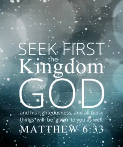 Christian Wallpaper – Snowfall Matthew 6:33