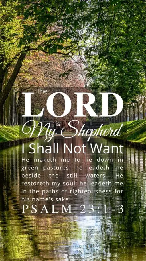 Christian Wallpaper – Stillwater Psalm 23:1-3