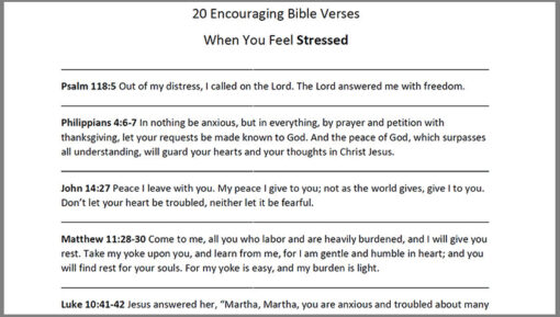 Bible Verses for Stress