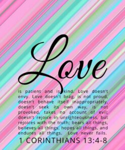 Christian Wallpaper – Stripes 1 Corinthians 13:4-8