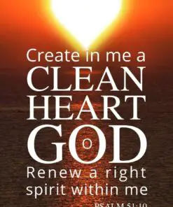 Christian Wallpaper - Sun Heart Psalm 51:10