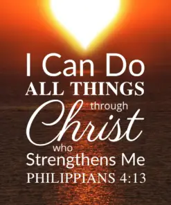 Christian Wallpaper – Sun Heart Philippians 4:13