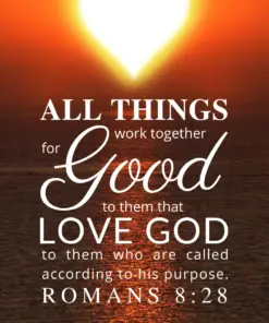 Christian Wallpaper – Sun Heart Romans 8:28