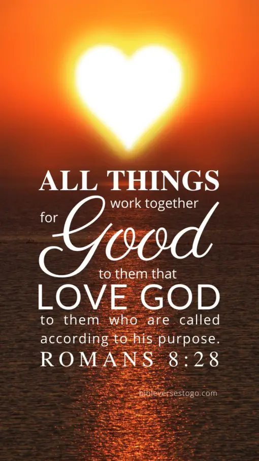 Christian Wallpaper – Sun Heart Romans 8:28