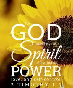 Christian Wallpaper – Sunflower 2 Timothy 1:7