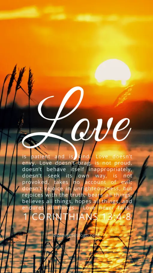 Christian Wallpaper – Sunrise 1 Corinthians 13:4-8