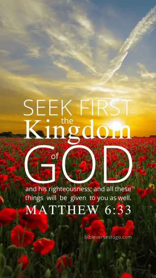 Christian Wallpaper – Sunset Matthew 6:33