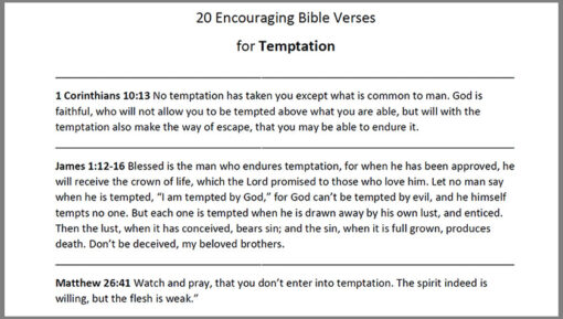 Bible Verses for Temptation