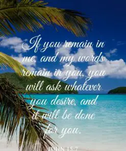 Christian Wallpaper - Tropical Beach John 15:7