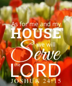 Christian Wallpaper – Tulips Joshua 24:15