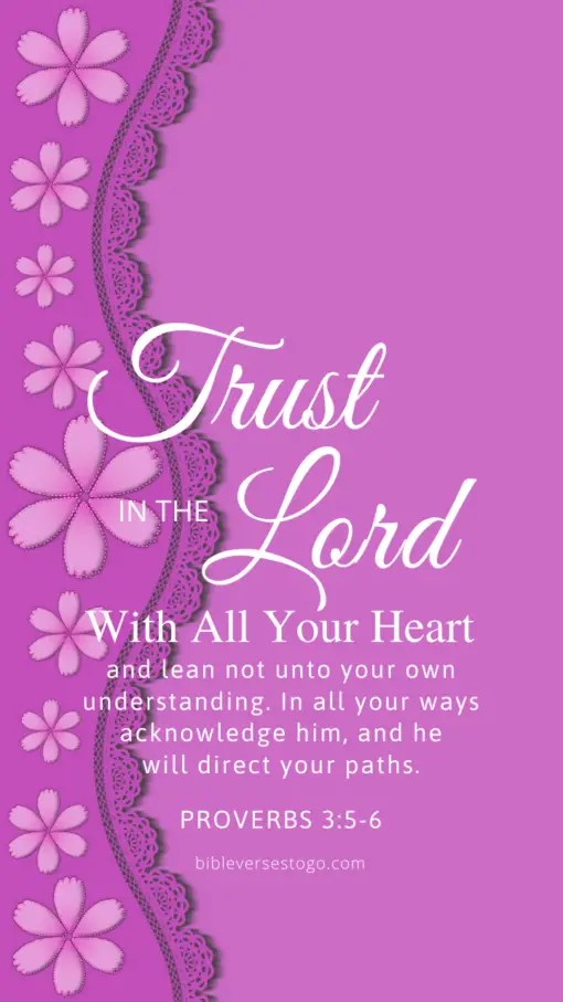 Christian Wallpaper – Violet Proverbs 3:5-6