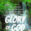 Christian Wallpaper - Water Green 1 Corinthians 10:31