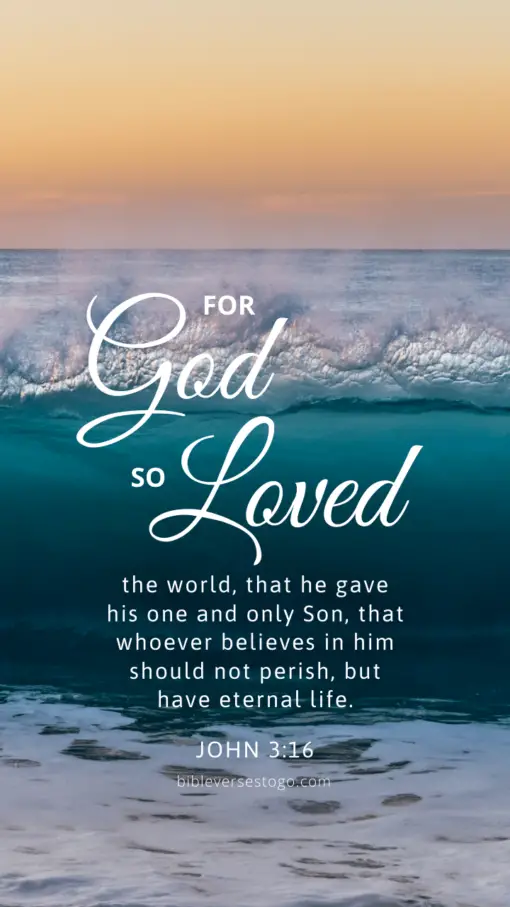 Christian Wallpaper - Waves John 3:16