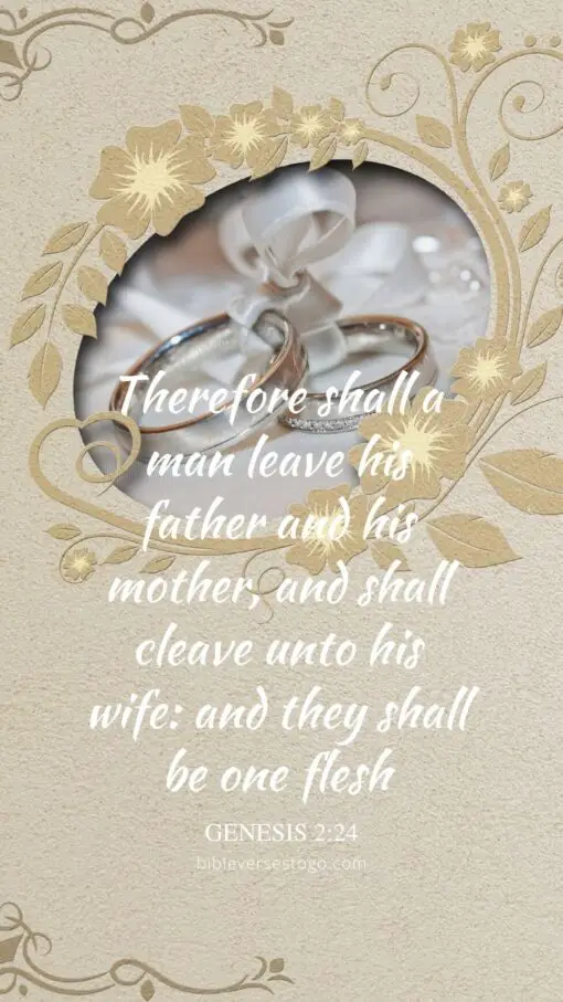 Christian Wallpaper - Wedding Rings Genesis 2:24