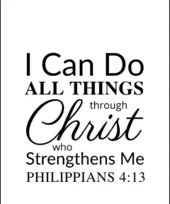 Christian Wallpaper – White Philippians 4:13