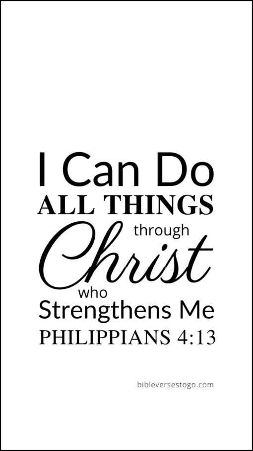 Christian Wallpaper – White Philippians 4:13