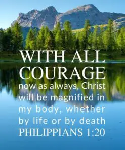 Christian Wallpaper - With All Courage Philippians 1:20