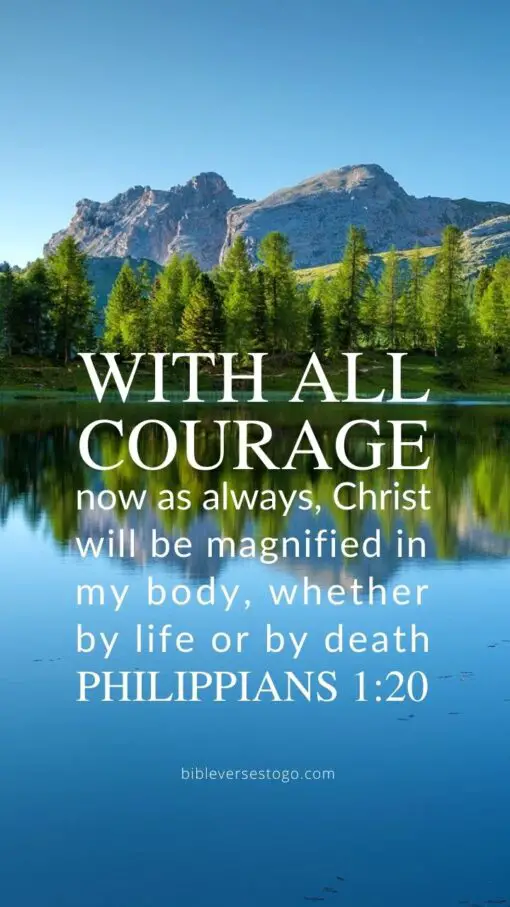 Christian Wallpaper - With All Courage Philippians 1:20