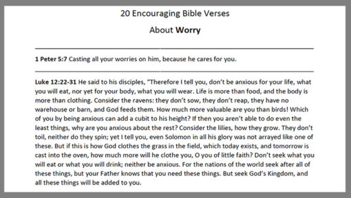 20 Worry Bible Verses