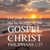 Christian Wallpaper - Worthy Life Philippians 1:27