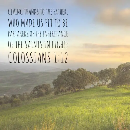 Colossians 1:12 - Giving Thanks to the Father