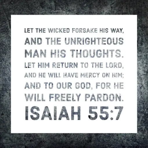 Isaiah 55:7 - God Will Pardon