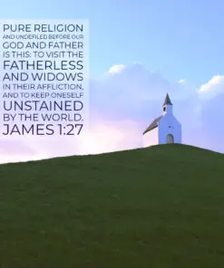 James 1:27 - Visit Fatherless and Widows - Bible Verses To Go