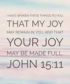 John 15:11 - Your Joy May Be Made Full - Bible Verses To Go