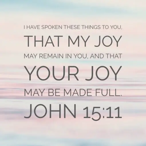 John 15:11 - Your Joy May Be Made Full - Bible Verses To Go