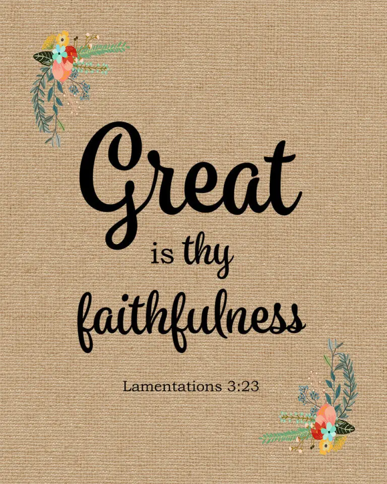 Lamentations 3:23 Faithfulness – Encouraging Bible Verses