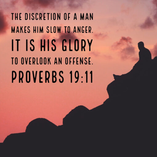 Proverbs 19:11 - Slow to Anger - Bible Verses To Go