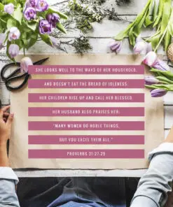 Proverbs 31:27-29 - Her Children Call Her Blessed - Bible Verses To Go