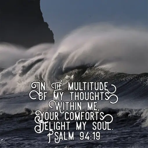 Psalm 94:19 - Your Comforts Delight My Soul - Bible Verses To Go